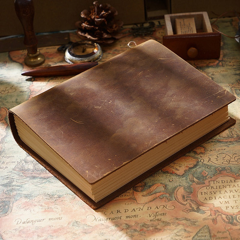 Original Handmade Sketchbook Cowhide Notebook Retro Leather Notebook Creative Notebook Diary