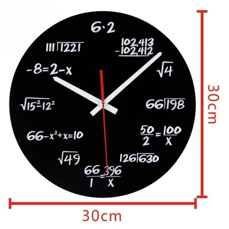 Individual math wooden clock