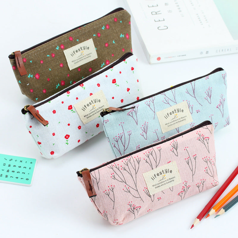 Floral pencil case