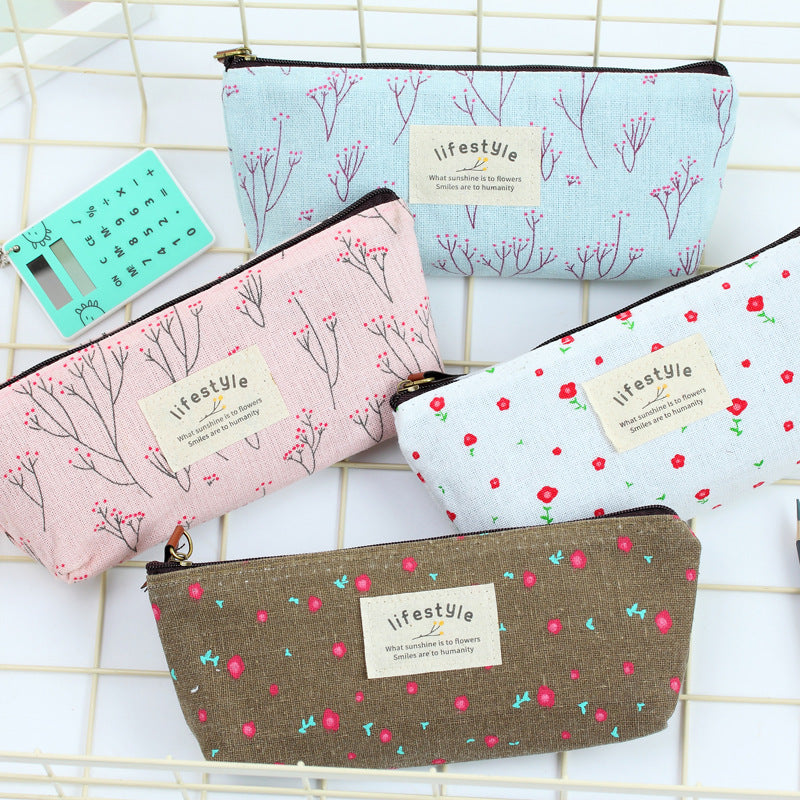 Floral pencil case